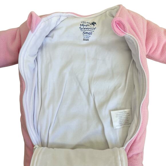 Baby Merlin's Magic Sleepsuit Sz Small 3-6 mo Pink Warm Cozy Swaddle Transition - Picture 7 of 11